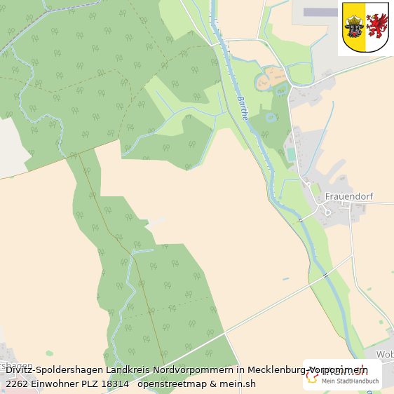 Divitz-Spoldershagen Kleines Dorf Lageplan